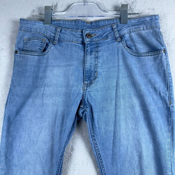 Nuon Skinny Jeans Denim Stretch Light Wash Five Design Pockets Womens Blue SZ 34 - Picture 3 of 12